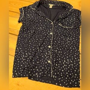 Eberjey Giselle sleep pj top navy stars size small